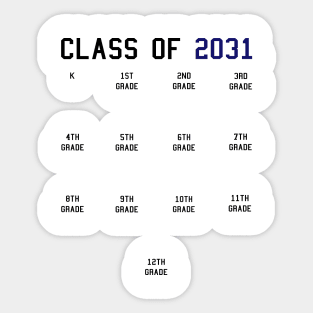 Class of 2031 Grow With Me Sticker